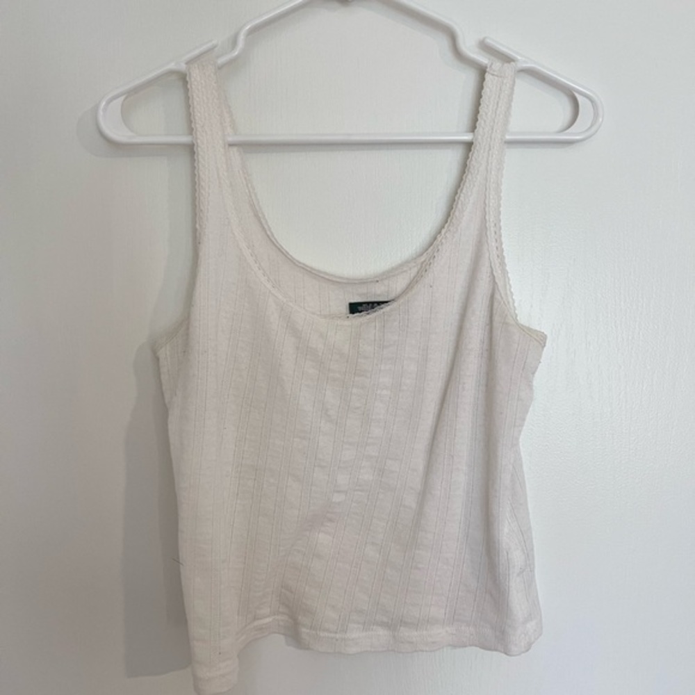 White Tank Crop Top